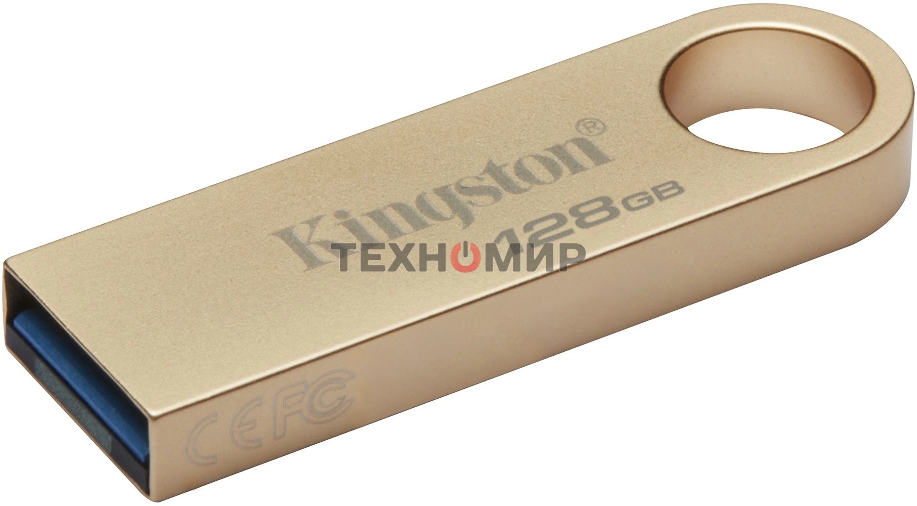 Флешка USB Kingston DataTraveler SE9 G3 (DTSE9G3/128 Gb), 128Gb, USB 3.2 Gen 1, R/W 220/100, золотистый