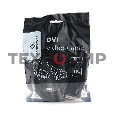 Кабель DVI-D single link Cablexpert CC-DVIL-BK-6, 19M/19M, 1.8м, CCS, черный, экран, феррит.кольца, пакет