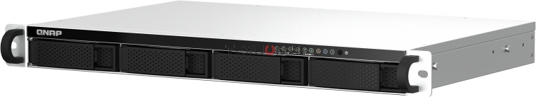 Сетевое хранилище SMB QNAP TS-464eU-8G NAS 4 HDD trays, rackmount 1U, 1 PSU. 4-core Intel Celeron N5105/N5095 2.0-2.9 GHz, 8 Gb RAM, 2x2.5GbE, 2xUSB 3.2 Gen 2 (10Gbps), 2xUSB 2.0, 1xHDMI, 2xM.2 PCIe Gen 3 x1 slots, W/o rail kit RAIL-B02