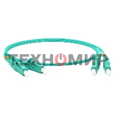 Патч-корд Hyperline волоконно-оптический (шнур) MM 50/125(OM3), LC-LC, duplex, LSZH, 2 м FC-D2-503-LC/PR-LC/PR-H-2M-LSZH-AQ (FC-503-LC-LC-10G-2M)