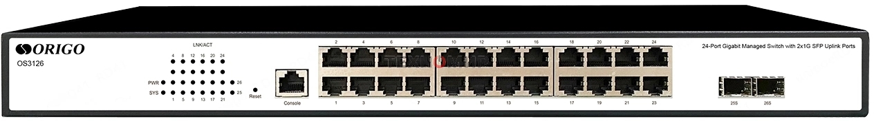 Коммутатор Origo OS3126 OS3126/A1A (L2) 24x1 Гбит/с 2SFP управляемый
