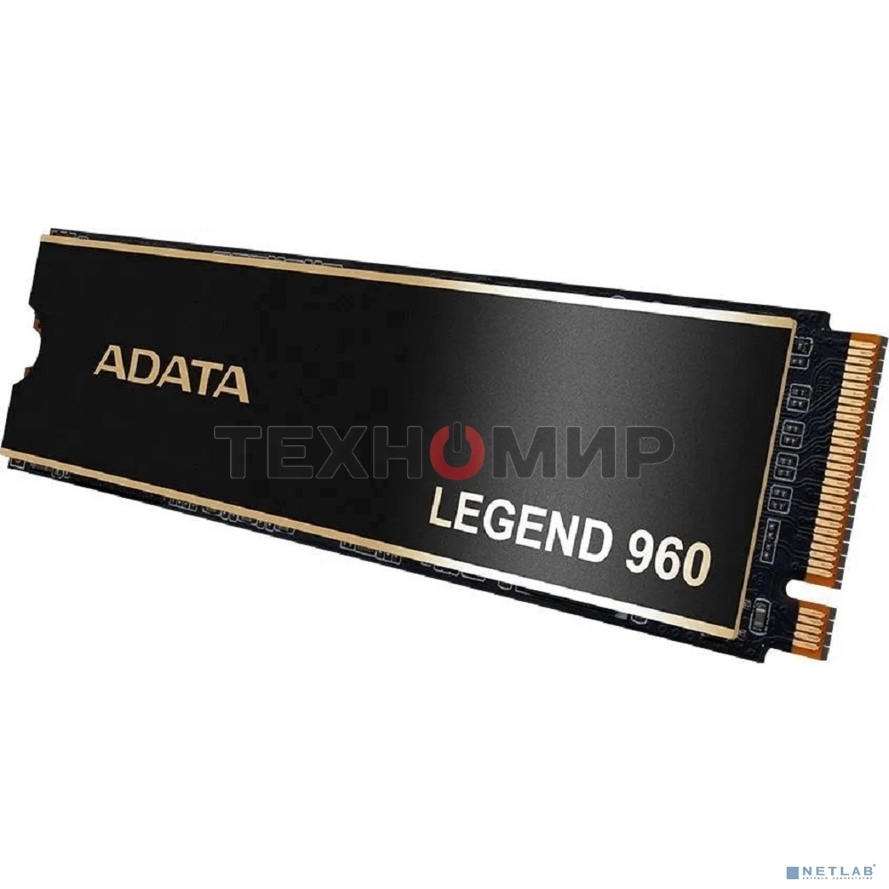 Накопитель SSD ADATA LEGEND 960, 2Tb, PCIe 4.0 x4, M.2 2280, NVMe, R/W 7400/6800, с радиатором