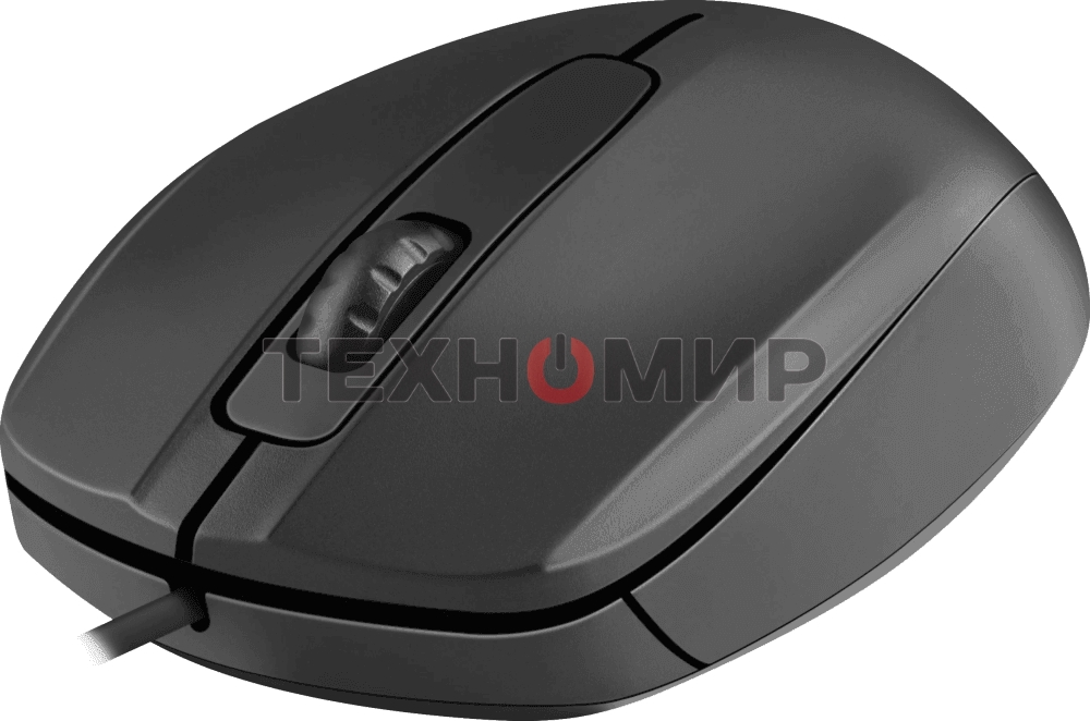 Мышь проводная Defender Alpha MB-507 черный, 1000 dpi, USB, кнопки - 3