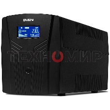Источник бесперебойного питания UPS Sven Pro 1500 (1000 WA, LCD, USB, RG-45, 3 евро розетки)