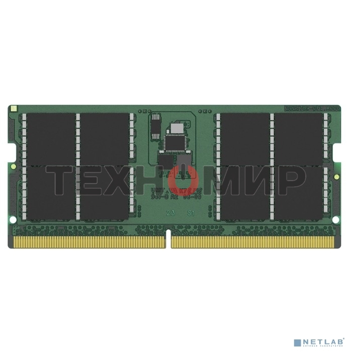 Оперативная память Kingston ValueRAM, DDR5, 32GB (1x32GB), 5600MHz, CL46, SO-DIMM