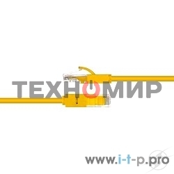 Патч-корд Greenconnect UTP прямой ethernet 0.5m cat.5е, RJ45, литой (Желтый) (GCR-LNC02-0.5m)