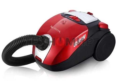 Пылесос Centek CT-2511 красный, 400/2000 Вт, уборка сухая, пылесборник мешок, 2 л