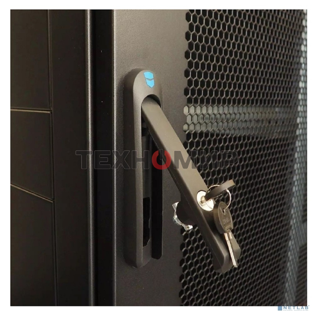 Шкаф серверный напольный 42U (800 1000) двойные перфорированные двери 2 шт., черный