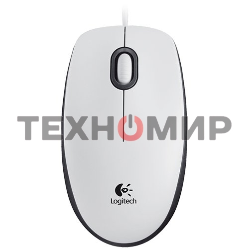 Мышь проводная Logitech M100 белый, 1000 dpi, USB, кнопки - 3