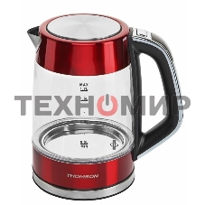 Чайник электрический Thomson K20ES-2001 GLASS 1.7L RED