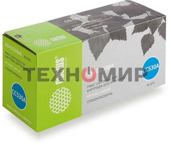 Картридж лазерный Cactus CS-CC530A черный (3500 стр.) для HP Color LaserJet CP2025/CM2320mfp