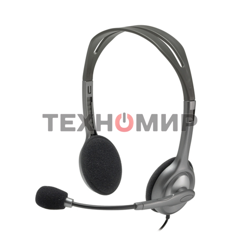 Гарнитура проводная Logitech Headset H111 Stereo grey (981-000594/981-000593/981-000588)