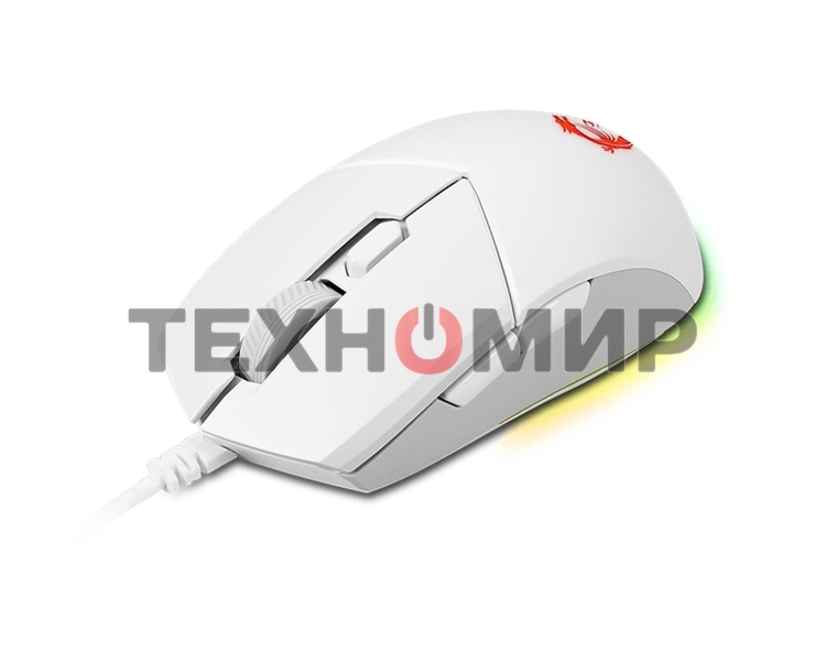 Мышь проводная MSI Clutch GM11 белый, 5000 dpi, USB, кнопки - 6