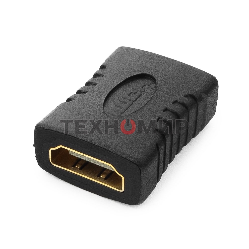 Переходник Gembird Переходник HDMI-HDMI 19F/19F, золотые разъемы, пакет