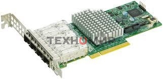 Плата коммуникационная SuperMicro 4-port 10Gbe Standard LP with SFP+, Intel XL710-AM1