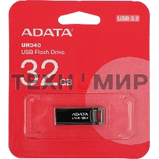 Флешка USB ADATA UR340 (AROY-UR340-32GbK), 32Gb, USB 3.2, R/W 100/30, черный