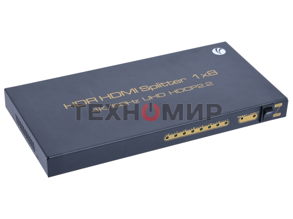 Разветвитель VCOM HDMI Spliitter 1=>8 2.0v