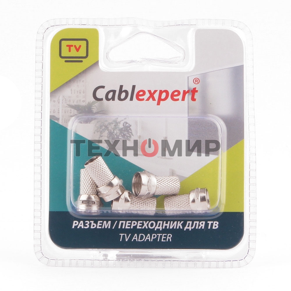 Коннектор Cablexpert F SPL6-01, 18мм, для кабеля RG6, 5шт