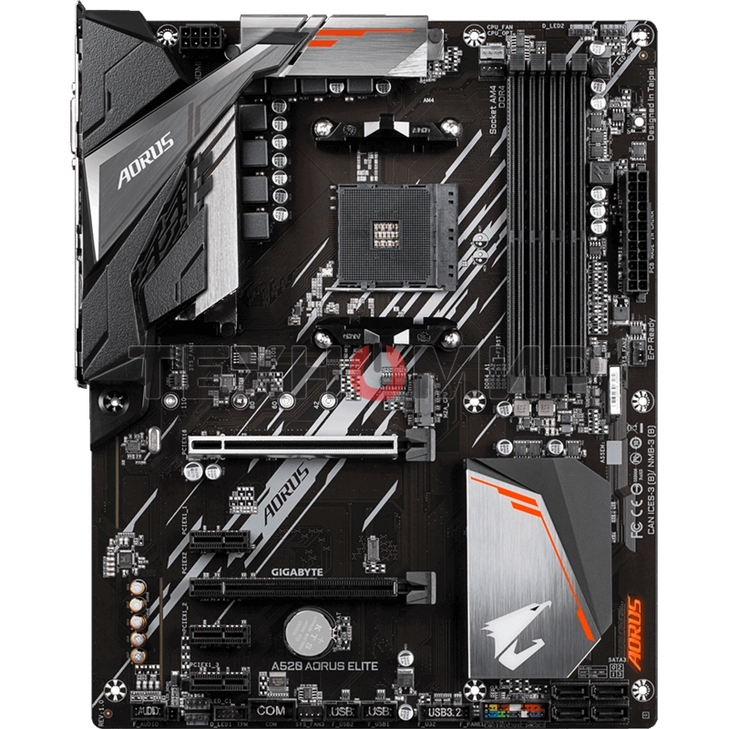 Материнская плата Gigabyte A520 AORUS ELITE, AM4, AMD A520, 4xDDR4, 4xSATA, 1xM.2, 1xPCI-E 3.0 x16, 1xHDMI, 1xDVI-D, 1x 1Gb LAN, 2xUSB 2.0, 4xUSB 3.2 Gen 1, 3x3.5 мм, 7.1, Micro-ATX