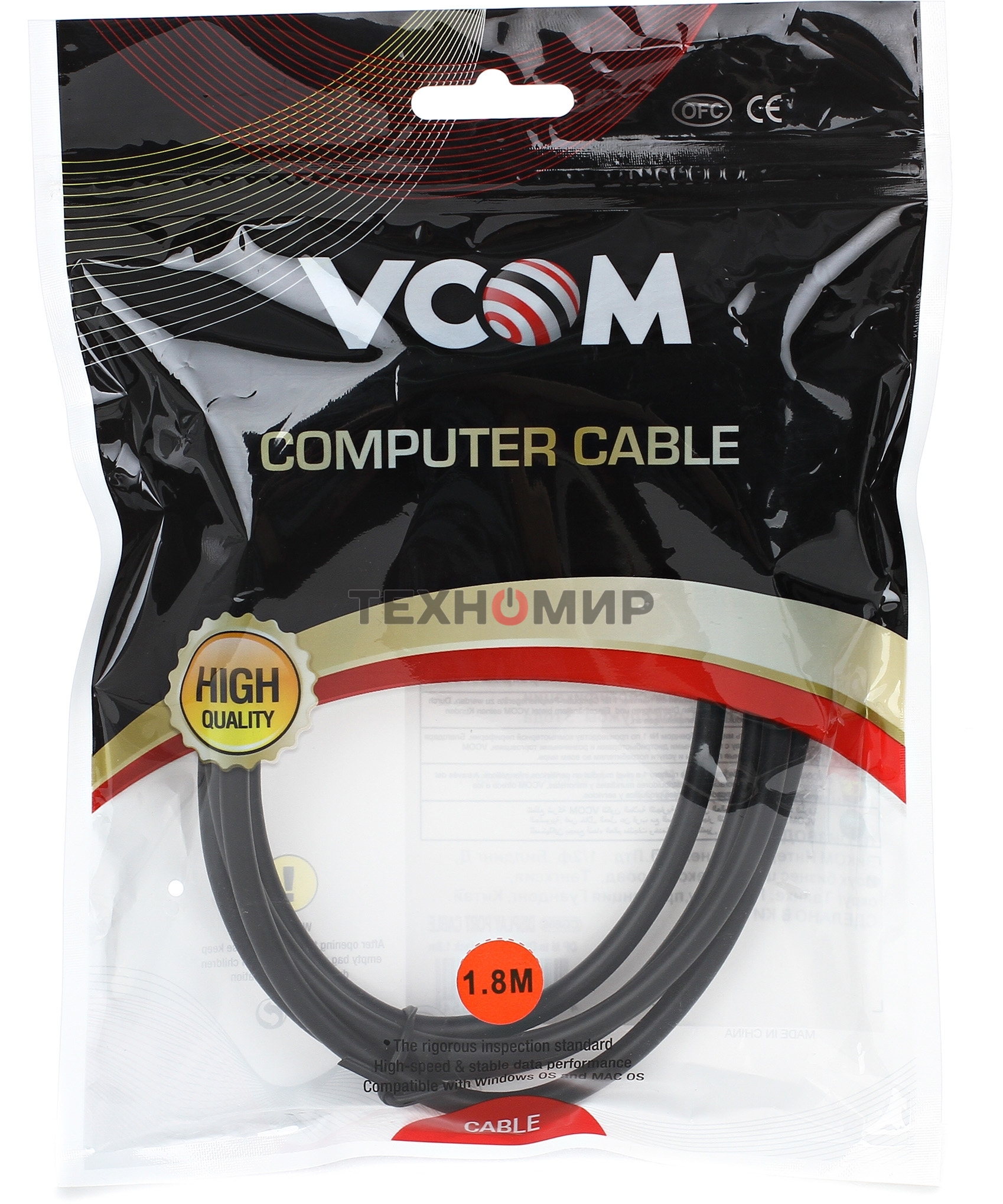 Кабель-переходник DisplayPort M --> DVI M1,8 м VCOM CG606-1.8M