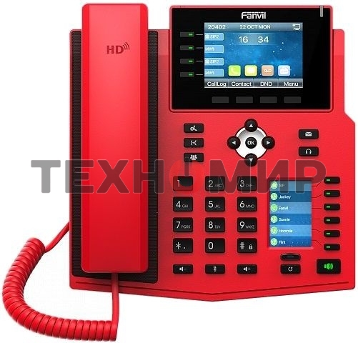 Телефон IP Fanvil X5U-R красный