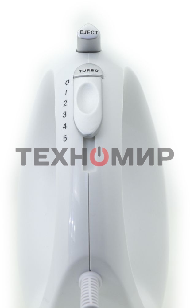 Миксер SUPRA MXS-530 с чашей. 500 Вт. Режим Турбо. 5 скоростей. Две насадки: для взбивания яиц и крема и для замеса тяжелого теста. белый