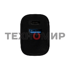 Сетевое зарядное устройство Rexant USB + Type-C, 5V, 2.4 A, черный
