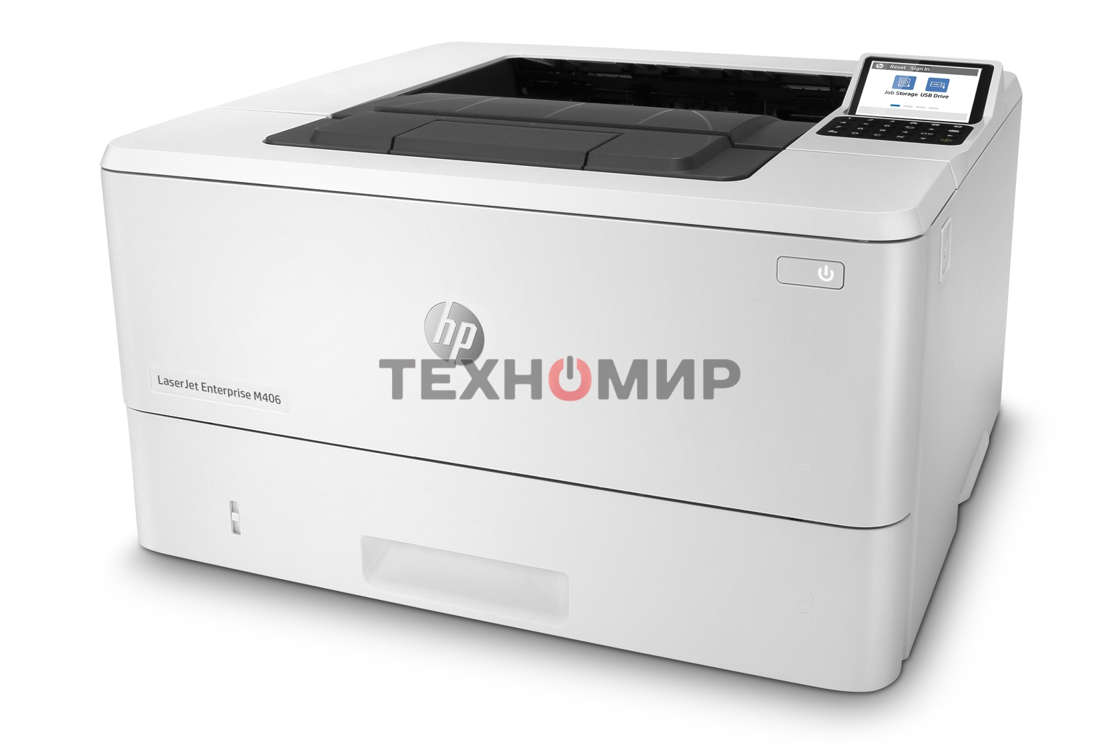 Принтер лазерный HP LaserJet Enterprise M406dn (3PZ15A), A4, ч/б, печ. до 40 стр/мин., 1200 x 1200 dpi, USB, RJ-45, Air Print, Mopria