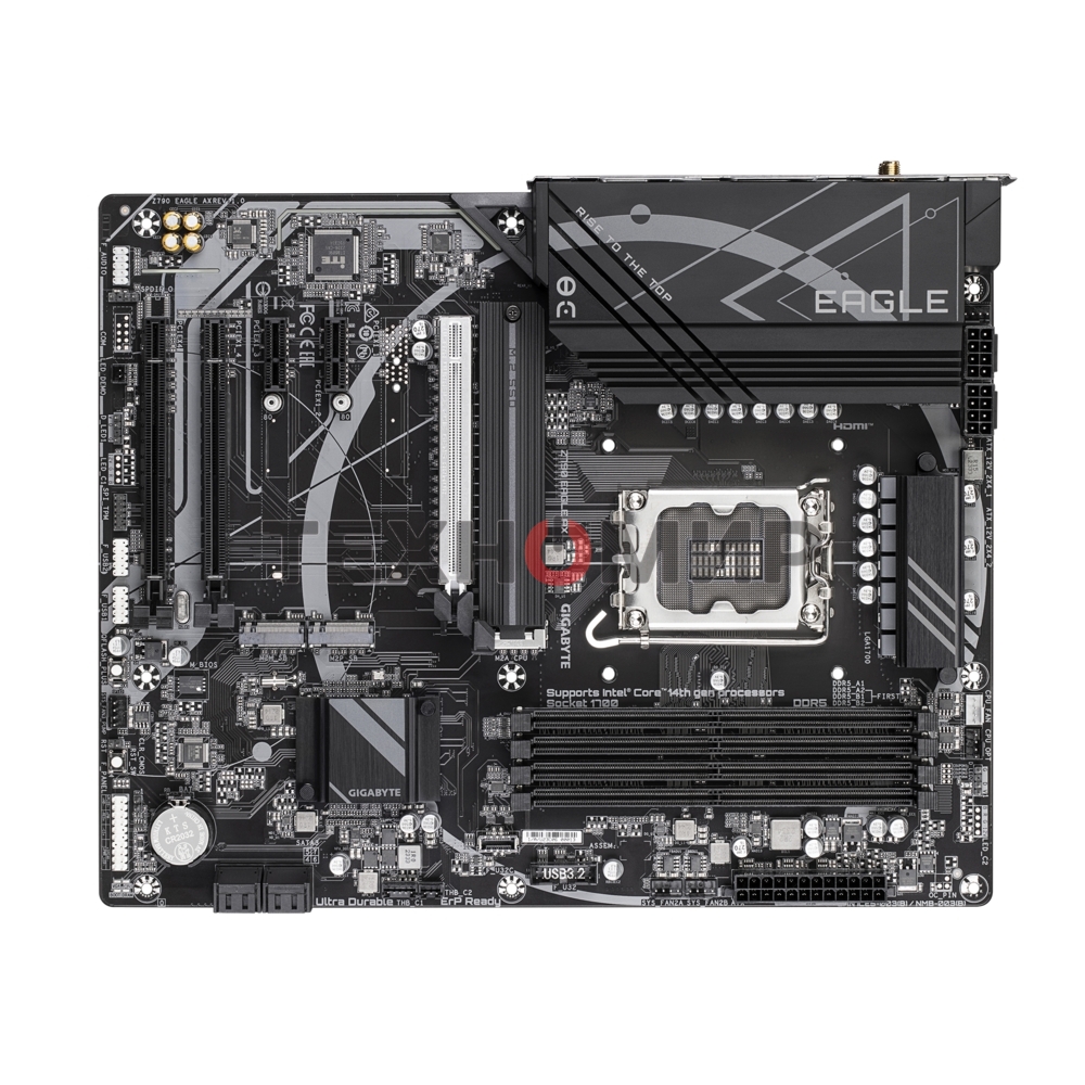 Материнская плата Gigabyte Z790 EAGLE AX, LGA 1700, Intel Z790, 4xDDR5, 4xSATA, 3xM.2, 1xPCIe 3.0 x1, 1xPCIe 4.0 x4, 1xPCIe 5.0 x16, 1xHDMI, 1xDP, 1x 2.5Gb LAN, 2xUSB-A 2.0, 4xUSB-A 3.2 Gen 1, 1xUSB 3.2 Gen 2, 7.1, ATX