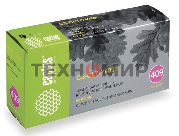 Картридж лазерный Cactus CS-CLT-Y409S желтый (1000 стр.) для Samsung CLP-310/315/CLX-3170/3175/3175FN