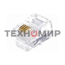 Вилка телефонная MP-4p4c, контакты 3m