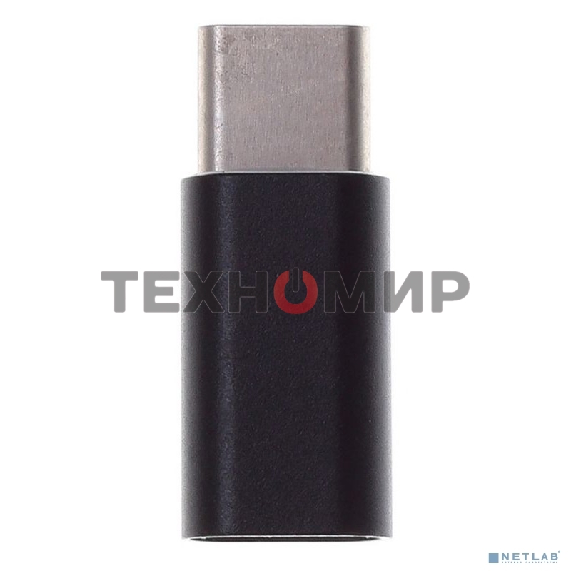 Переходник Buro USB Type-C (m)-microUSB (f) черный 