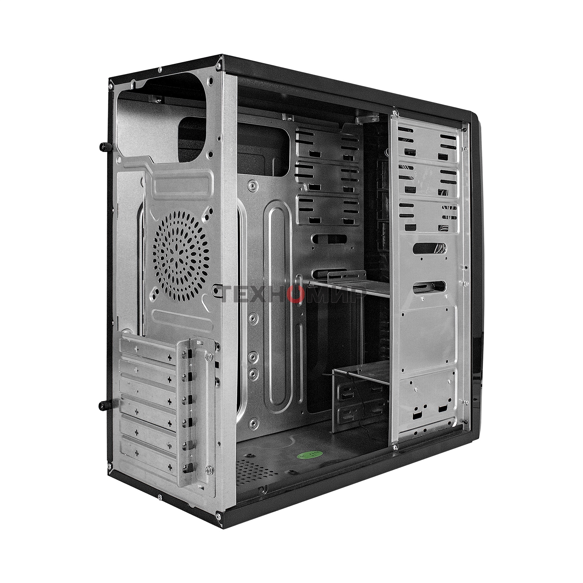 Компьютерный корпус Miditower ExeGate CP-604 Black, ATX, (без БП), 2хUSB, Audio