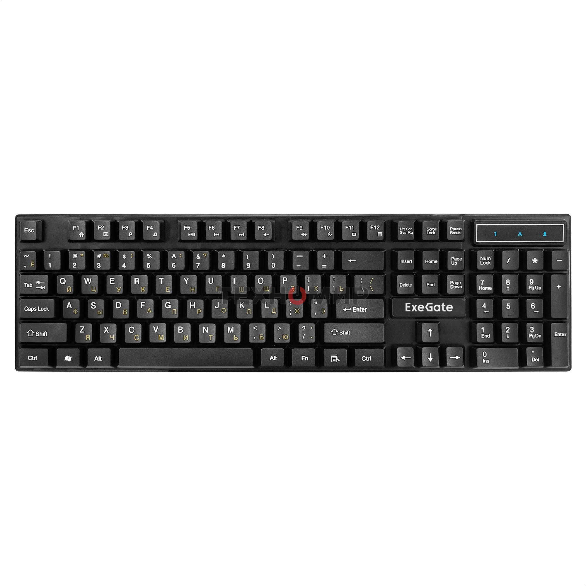 Комплект беспроводной ExeGate Professional Standard Combo MK210 (клавиатура полноразмерная влагозащищенная 104кл. + мышь оптическая 1200dpi, 3 кнопки и колесо прокрутки; USB, радиоканал 2,4 ГГц, радиус действия до 10м, черный, Color Box)