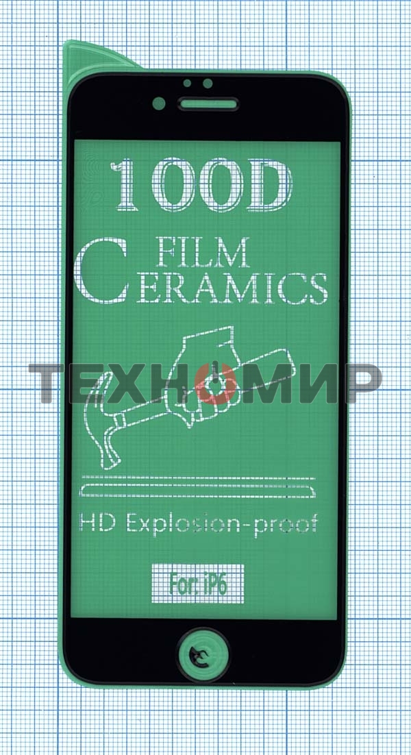 Керамическая пленка (стекло) для Iphone 6/6S черный