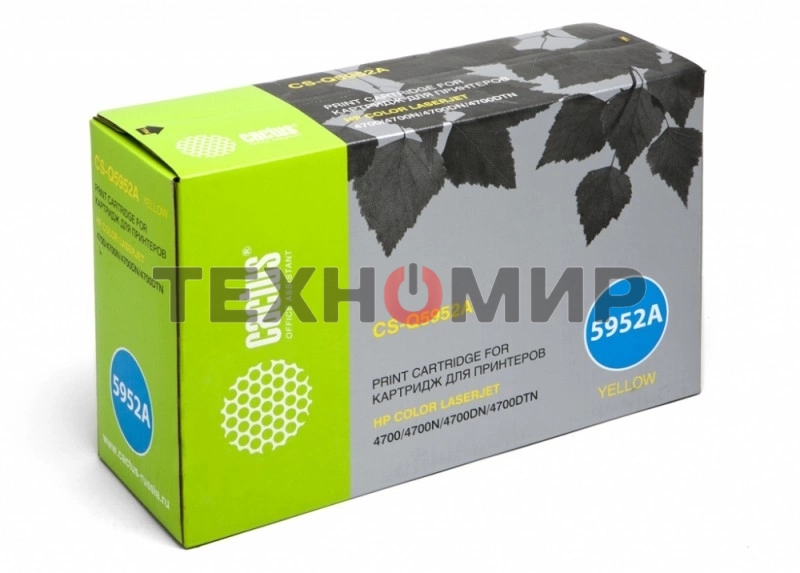 Картридж лазерный Cactus CS-Q5952A желтый (10 000 стр.) для HP Color LaserJet 4700