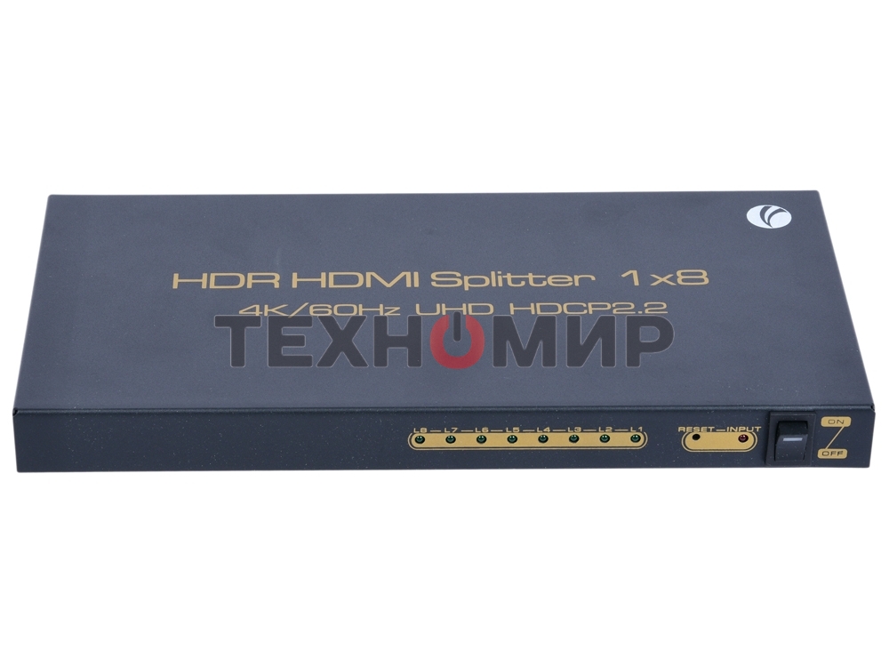 Разветвитель VCOM HDMI Spliitter 1=>8 2.0v