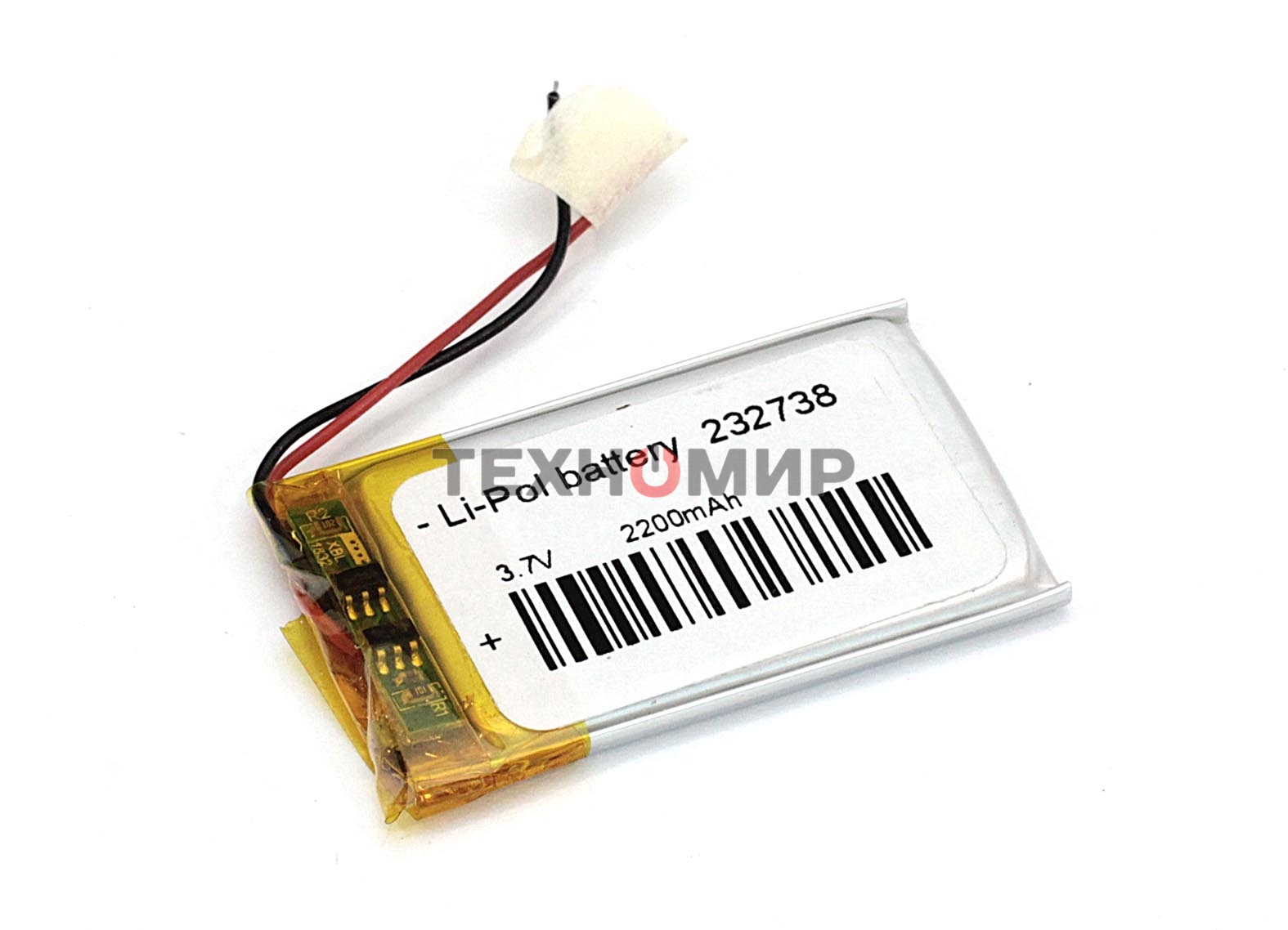 Аккумулятор Li-Pol (батарея) 2.3x27x38 мм 2pin 3.7V/220mAh