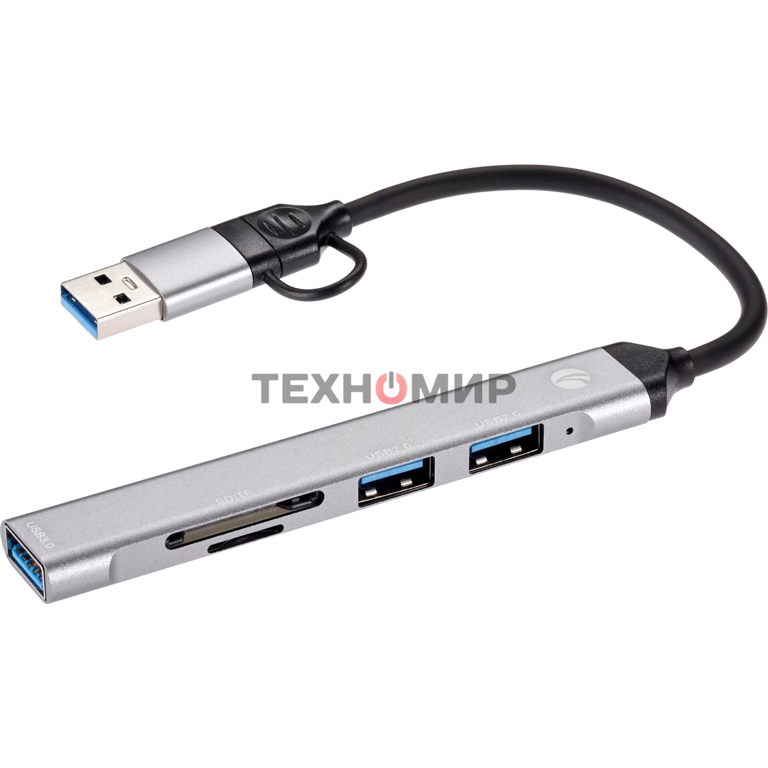 USB-концентратор TypeC+adapter-->USB3.0+2USB2,0+SD+TF, VCOM