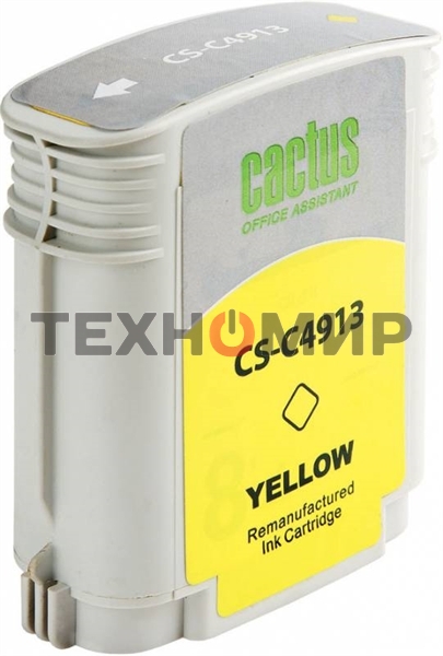 Картридж струйный Cactus CS-C4913 №82 желтый (72 мл) для HP Design Jet 500/800C