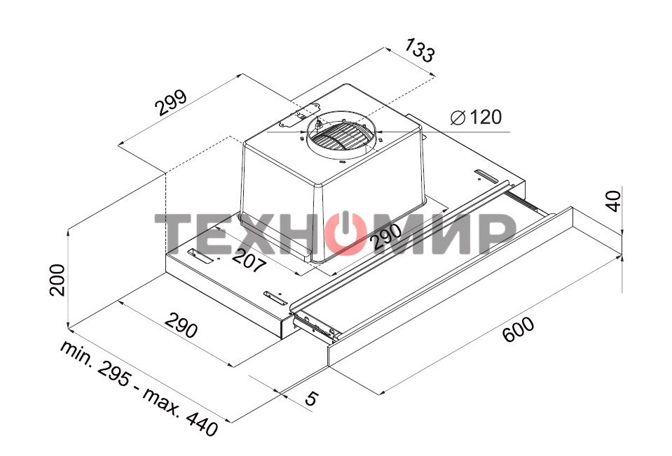 Вытяжка встраиваемая Maunfeld Ouse Touch Glass 60 белый, 60 см, 750 куб. м/ч, 48 дБ