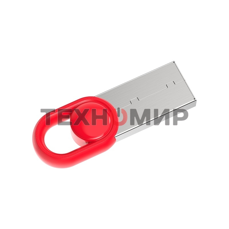 Флешка USB Netac UM2 (NT03UM2N-032G-32RE), 32Gb, USB 3.0, R/W 130/50, серебристый/красный