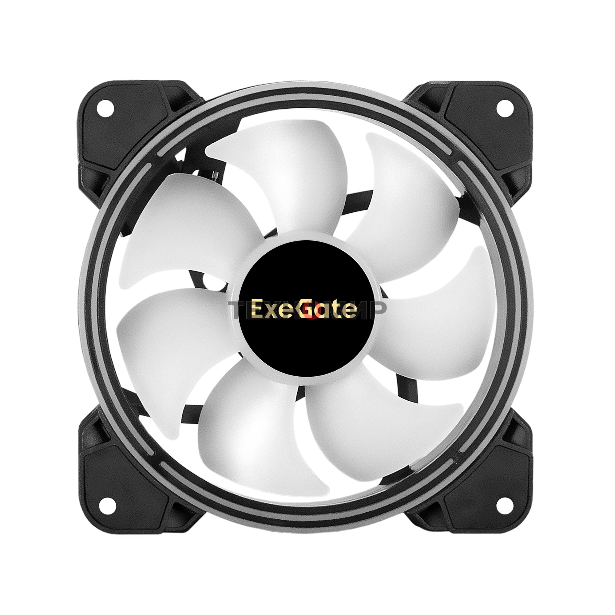 Вентилятор для корпуса ExeGate EX12025HM3PM.FRGb.7O5CSU черный, 120 мм, 1200 об/мин, 24 дБ, 3 pin