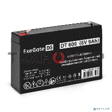 Аккумуляторная батарея ExeGate DT 609 (6V 9Ah, клеммы F1)