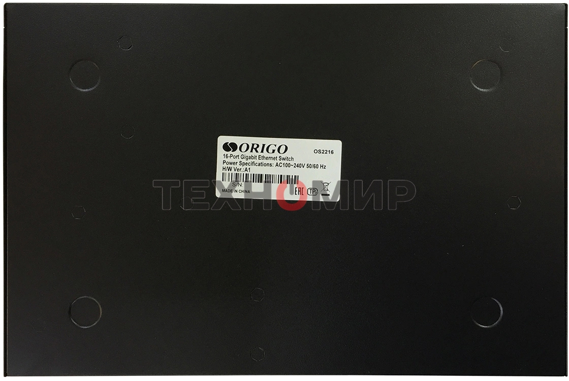 Коммутатор ORIGO Unmanaged Switch, 16x1000Base-T, 19 Rackmount Kit