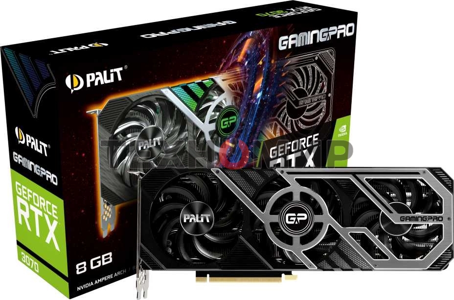 Видеокарта Palit PA-RTX3070 GAMINGPRO 8G LHR NVIDIA GeForce RTX 3070 8192Mb 256 GDDR6 1500/14000/HDMIx1/DPx3/HDCP Ret