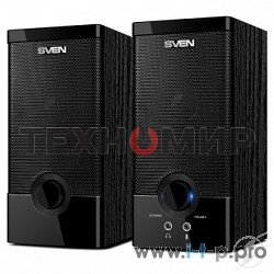 Колонки Sven SPS-603 черный USB-порт ПК, ноутбука или адаптер 5V DC