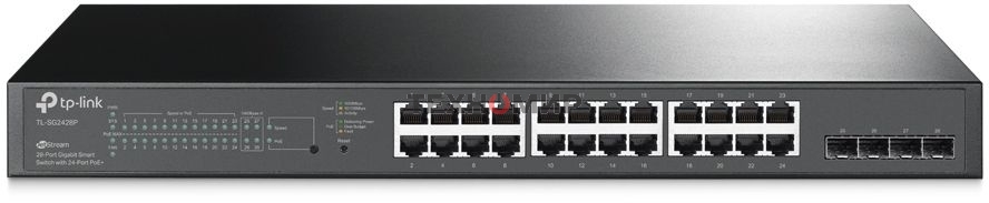 Коммутатор TP-Link TL-SG2428P JetStream гигабитный Smart коммутатор на 24 порта PoE+ и 4 SFP-слота SMB