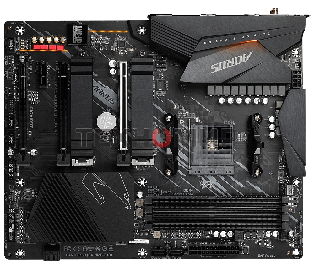 Материнская плата Gigabyte B650M AORUS ELITE AX, AM5, AMD B650, 4xDDR5, 4xSATA, 2xM.2, 1xPCI-E 5.0 x4, 1xPCI-E 4.0 x16, 1xHDMI, 1xDP, 1x 2.5Gb LAN, 4xUSB-A 2.0, 5xUSB-A 3.2 Gen 1, 2xUSB-A 3.2 Gen 2, 1xUSB-C 3.2 Gen 2, 2x3.5 мм, 7.1, Micro-ATX