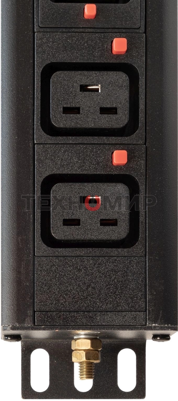 Блок распределения питания Powercom PDU-32AV24-18C3-6C9-3P верт.размещ. 18xC13 6xC19 3x32A IEC 60309 2м